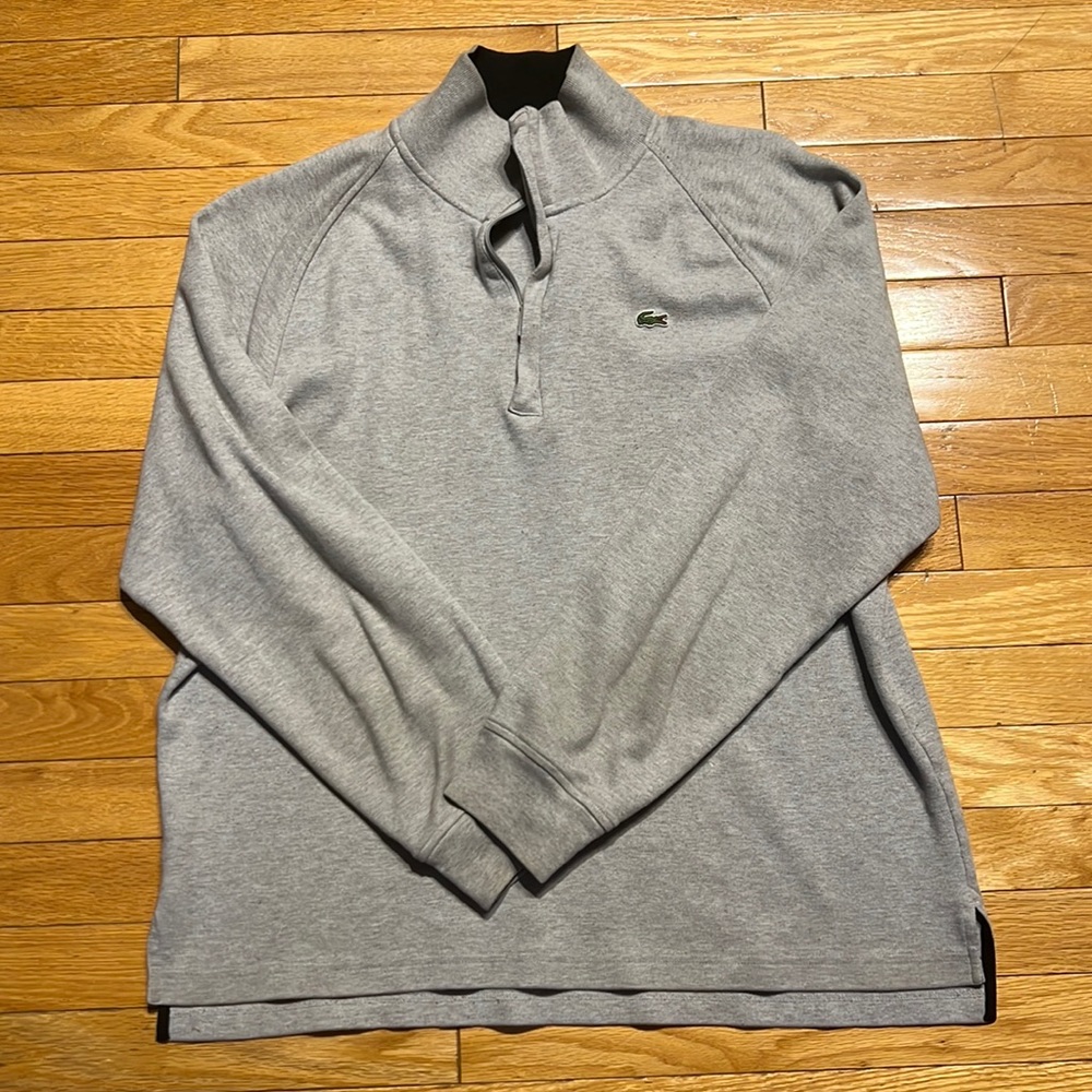 Lacoste quarter zip cotton sweater
